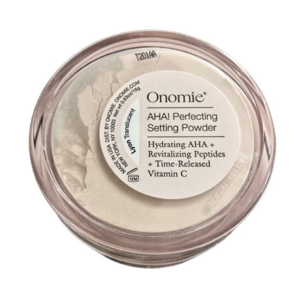Onomie AHA! Perfecting Setting Powder Lyon, puff mirror compact sealed 18g - Picture 8 of 10